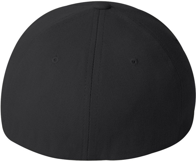 Flexfit Men's Wool Blend Fitted Baseball Cap, Black, Small-Medium - Image 2